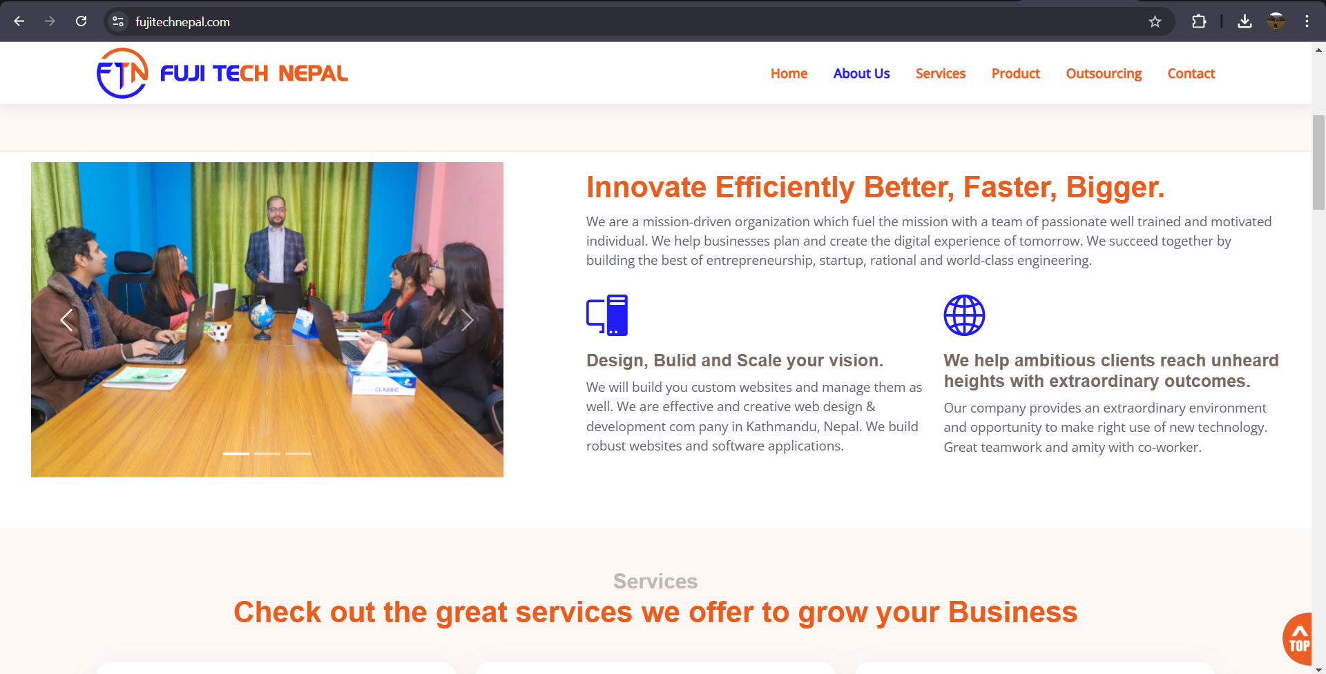 Fuji Tech Nepal Website